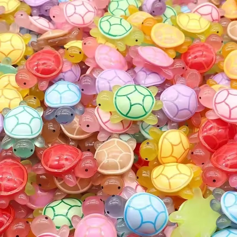Aquarium Fish Gallery - 20/50/100pcs Mini Tartaruga Luminosa Decorazioni Per