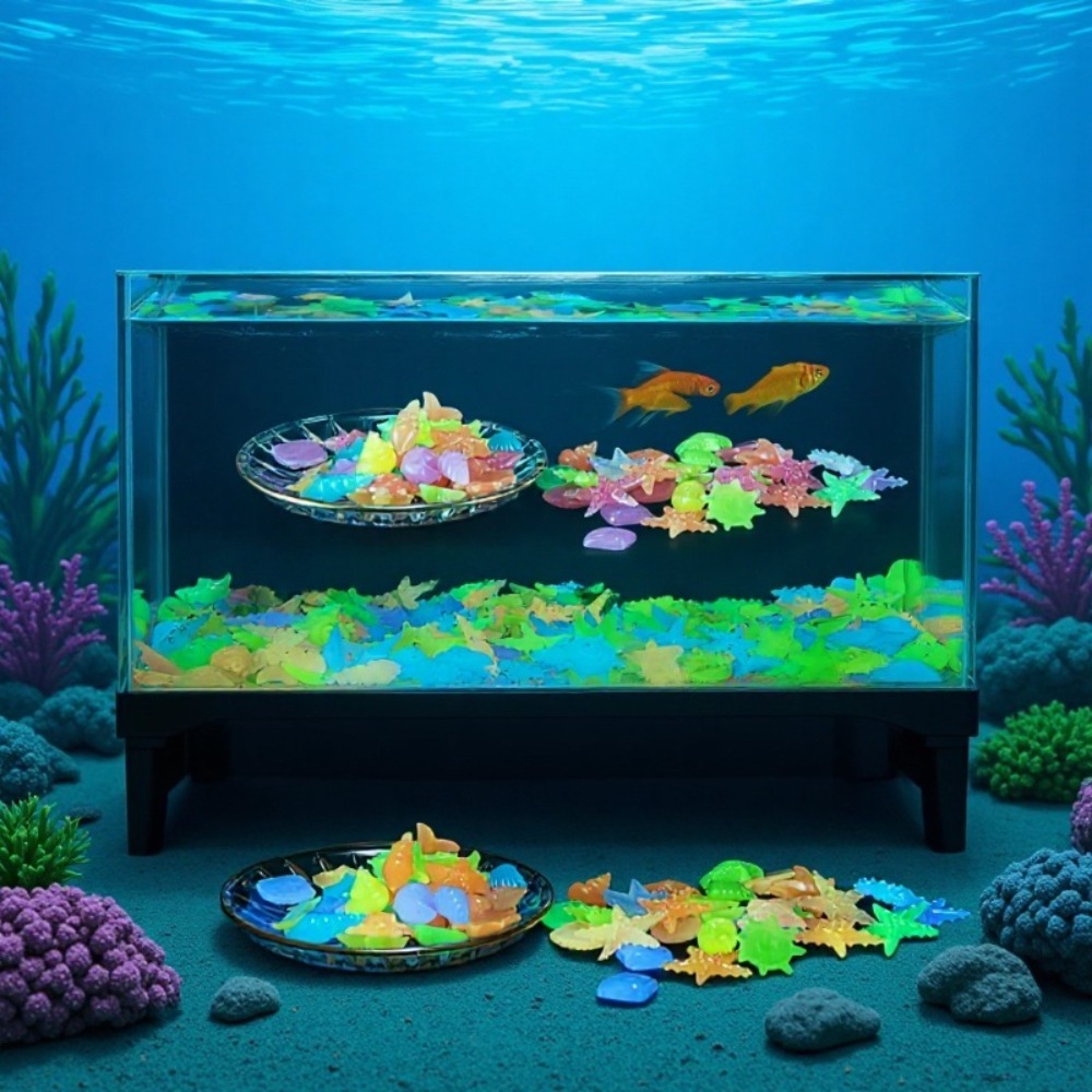 Aquarium Fish To Buy - Pietre oceaniche luminose fluorescenti, conchiglie fluorescenti,