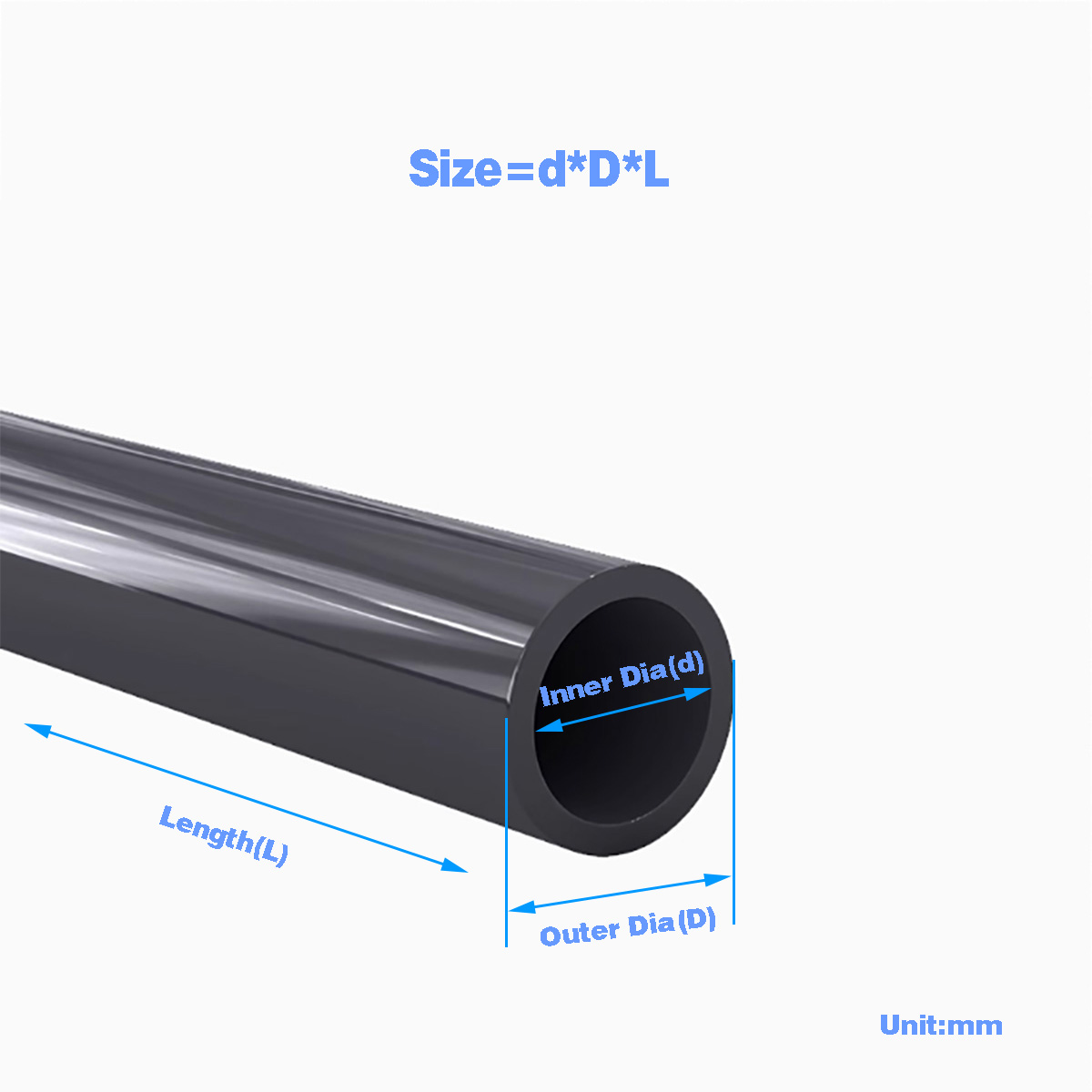 Aquarium Fish To Buy - Tubo di plastica PVC nero Tubo