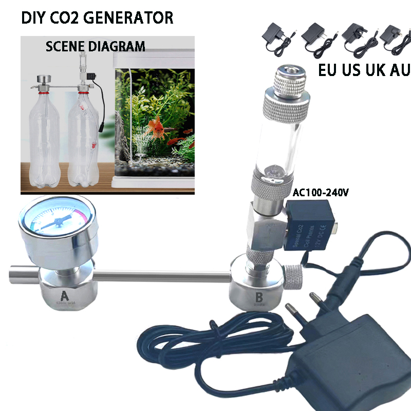 Co2 Diffuser Planted - Kit Generatore CO2 Fai-da-Te per Acquario,