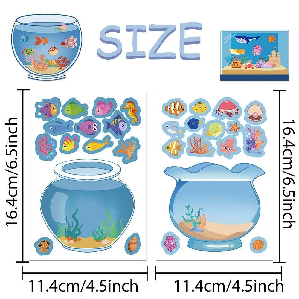 8 pezzi adesivo puzzle acquari - Aquarium Fish Gallery recensione e prezzo